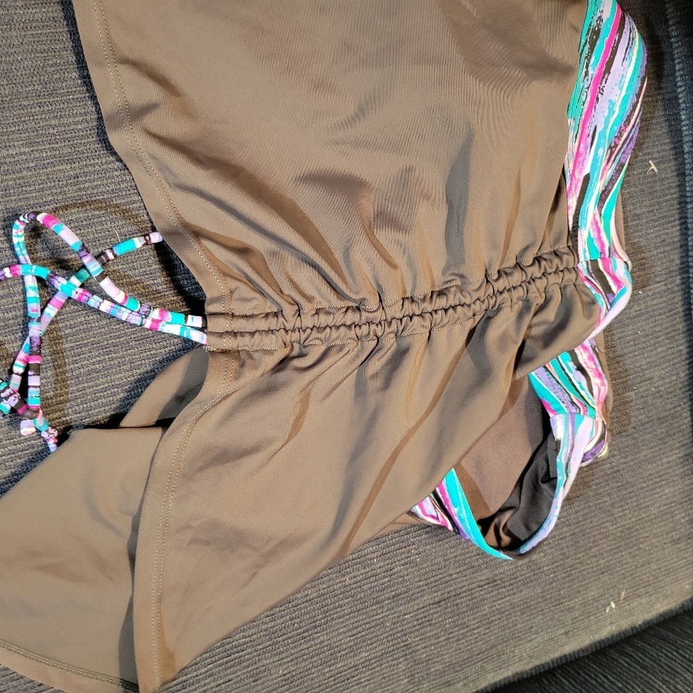 Swim Skirt With Built In Bikini String To Side 2xl - image 4